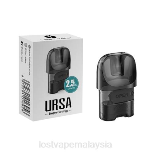 Lost Vape Disposable - Lost Vape URSA pod pengganti 0FNT215 hitam (2ml kartrij pod kosong)