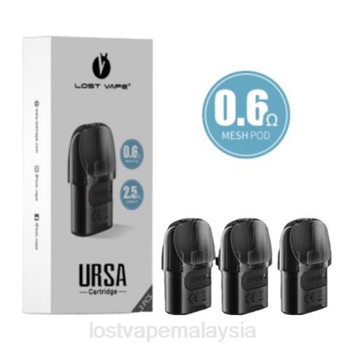 Lost Vape Near Me Malaysia - Lost Vape URSA pod gantian | 2.5ml (3 pek) 0FNT6 hitam 0.6ohm