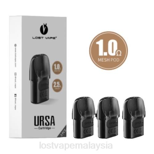 Lost Vape Review Malaysia - Lost Vape URSA pod gantian | 2.5ml (3 pek) 0FNT124 hitam 1.ohm