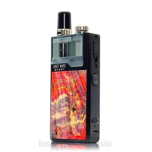 Lost Vape Review Malaysia - Lost Vape Quest kit penuh peranti orion q pod 0FNT474 kayu tikam hitam/merah