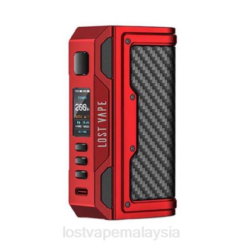 Lost Vape Customer Service - Lost Vape Thelema usaha mod 200w 0FNT178 gentian merah matte/karbon